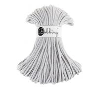 Bobbiny Premium Cords 5 mm - Rope-Garn 100 m 100% Baumwolle (Light Grey)