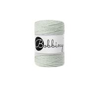Bobbiny Premium Makramee Garn aus 100% recycelter Baumwolle 1,5 mm 3-Fach gedreht 100 m (Milky Green)