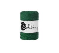 Bobbiny Premium Makramee Garn aus 100% recycelter Baumwolle 1,5 mm 3-Fach gedreht 100 m (Pine Green)