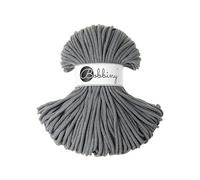 Bobbiny Premium Makramee-Schnur, geflochten, 5 mm, Stahl, 100 m