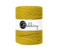 Bobbiny XXL 5 mm 3-lagige Makramee-Kordel (würziggelb) 100 m