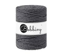 Bobbiny XXL Makramee Kordel 5 mm 3-lagig (anthrazit), 100 m