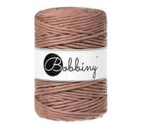 Bobbiny XXL Makramee-Schnur, 5 mm, einlagig, 100% recycelte Baumwolle, Farbe:Mocha Mousse