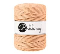 Bobbiny XXL Makramee-Schnur, 5 mm, einlagig, 100% recycelte Baumwolle, Farbe:Peach Fuzz