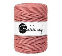 Bobbiny XXL Makramee-Schnur, 5 mm, einlagig, 100% recycelte Baumwolle, Farbe:Peony