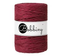 Bobbiny XXL Makramee-Schnur, 5 mm, einlagig, 100% recycelte Baumwolle, Farbe:Wine Red