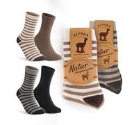 Bobelle Wear 4 Paar Alpaka Socken Herren Damen, Wollsocken Wintersocken Warme Flauschige Strick Thermosocken (DE/NL/SE/PL, Numerisch, 35, 38, Regular, Regular, Multicolor01)