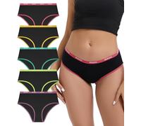 Bobelle Wear Unterhosen Damen Baumwolle 5er Pack, Bequeme Slip Damen Atmungsaktiv Hipster Panties Weiche Unterwäsche Frauen (Multicolor02, S)