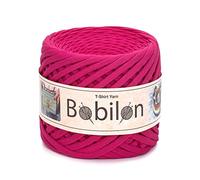 Bobilon Primary T-Shirt-Garn zum Häkeln, Stricken, Makramee, Hot Pink, 100 Yards, 5-7 mm, Baumwolle
