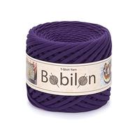 Bobilon Tshirt Baumwollgarn Stoff Strickgarn Spaghettigarn Handwerk 110 Yards für Hand DIY Häkelprojekte 5-7mm Violett