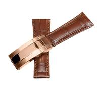 BoBoHome 20mm Flexibles Echtes Leder-Armband Ersatz-Trennverschluss-Armband Uhrenaccessoires für Rolex Black Green Submariner-Braun C