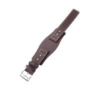 BoBoHome 24mm Reißfester Echtes Leder Uhrenarmband Fleckenfest Elastisches Armband Zubehör für FOSSIL-Braun