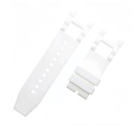 BoBoHome 28mm Wasserdichtes Silikon Uhrenarmband Weiches Ersatz Kautschuk Uhrenarmband für Invicta Subaqua Noma III - Weiß 28mm
