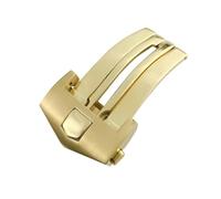 BoBoHome Edelstahl Klappband Schnalle, Verschleißfeste Leicht-Release Uhr Armband Verschluss für TAAG HEUEUR CARERA AQURACER-Gold 20mm