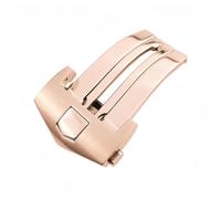 BoBoHome Falten Edelstahl Reparatur Uhr Schnalle, Rostfeste Kratzfeste Uhr Zubehör für TAAG HEUEUR CARERA AQURACER-Roségold 20mm