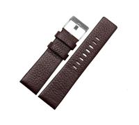 BoBoHome Flexibles Echtes Leder Armband Austauschbar Wasserdicht Farbenfrohes Ersatzarmband Zubehör für Diesel DZ1657 DZ4323 DZ7313-Braun 22mm