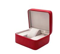 BoBoHome Rot Pu Leder-Uhrenhalter Männer Kratzfestes Kompakt-Anzeige Uhren-Anzeige für Omega