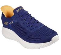 Slip-On Sneaker SKECHERS "BOBS SQUAD CHAOS-SOLID STEP" Gr. 47,5, blau (navy) Herren, Schuhe (52691265-47,5) navy