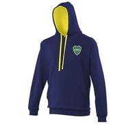 Boca Juniors Kapuzenpullover zweifarbig Marineblau und Gelb Logo Unisex XXL Marine