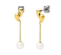 Boccia 05087-03 Damen-Ohrringe Titan Goldfarben mit Perle