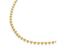 Boccia 08087-0245 Damen-Halskette Kugelkette Titan Vergoldet 4 mm