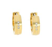 Boccia Damen Creolen 0539-19 Titan Gelbgold IP Brillant