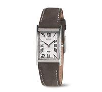 Boccia Damen Analog Quarz Uhr mit Leder Armband 3285-08 Silber