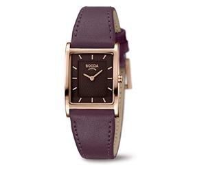 Boccia Damen Analog Quarz Uhr mit Leder Armband 3294-04