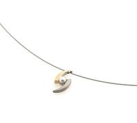 Boccia Damen-Anhänger Titan teilweise goldplattiert mit Perle 0772-02