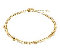 Boccia Damen Armband 03050-02 zweireihig Titan Gelbgold IP