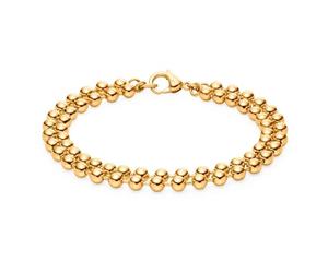 Boccia Damen Armband 03066-02 Kugeln zweireihig Titan Gelbgold IP