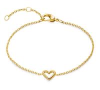 Boccia Damen Armband 03070-02 Titan gelbgold IP mit Herz