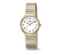 Boccia Damen Armbanduhr 3342-10 Classic Titan Zugband bicolor goldplattiert