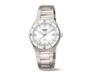 Boccia Damen Armbanduhr 3367-01 Titan Ceramic weiß