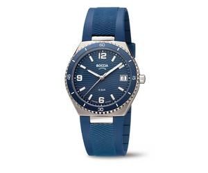 Boccia Damen Armbanduhr 3375-02 Titan Ceramic PU-Band blau