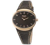 Boccia Titanium 3165-20 Damenuhr oval roségold / braun