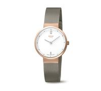 Boccia Damen Armbanduhr Slim 3283-06 Titan roségold IP Edelstahlmilanaiseband grau