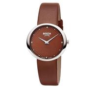 Boccia 3364-05 Damen-Armbanduhr Titan mit Lederband Braun