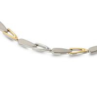 Boccia Collier aus bicolor matt gearbeitetem Reintitan, in der Farbe: Gold/silber, Maße: Breite 5 mm, Länge 45 cm, 08039-02