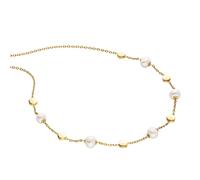 Boccia Damen Collier 08077-02 Titan goldplattiert mit Süßwasserzuchtperlen