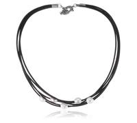 Boccia Damen-Collier Leder, 5 Perlen 0838-01