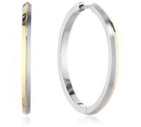 Boccia 0571-02 Creolen aus Reintitan teilpoliert/teil-goldplattiert