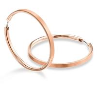 Boccia Damen Creolen 0508-10 Titan roségoldplattiert