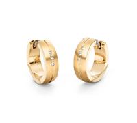 Boccia Damen Creolen 0539-19 Titan Gelbgold IP Brillant