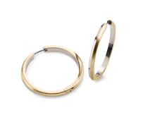 Boccia Damen Creolen 0571-02 Titan bicolor goldplattiert