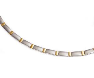 Boccia Damen Halskette 0845-02 Titan bicolor goldplattiert