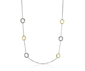 Boccia Damen Halskette Gliederkette 75cm Bicolor 0856-02