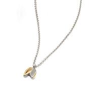 Boccia Damen Halskette in der Farbe Silber matt mit goldplattierten Akzenten, antiallergen, 45cm, 08025-02