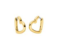 Boccia Damen Creolen Herz 05099-02 Titan goldplattiert