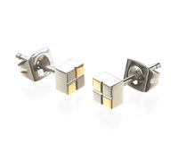 Boccia Ohrstecker 0518-03 65 Bicolor Titan teils vergoldet